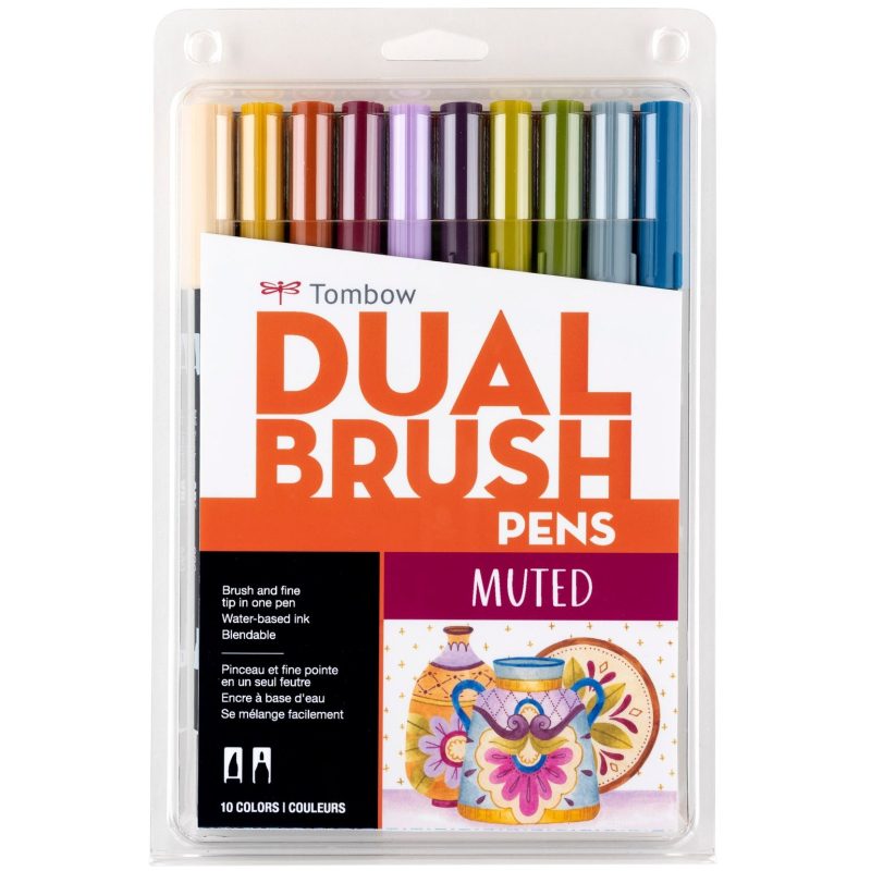 Tombow Dual Brush Pen Sets Muted - Odd Nodd Art Supply