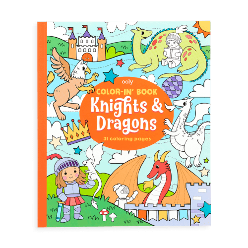 Knights & Dragons Color-In' Books for Kids - Odd Nodd Art Supply