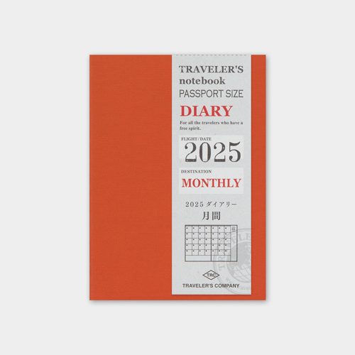 Monthly Traveler's Company 2025 Diary Refills Passport Size - Odd Nodd Art Supply