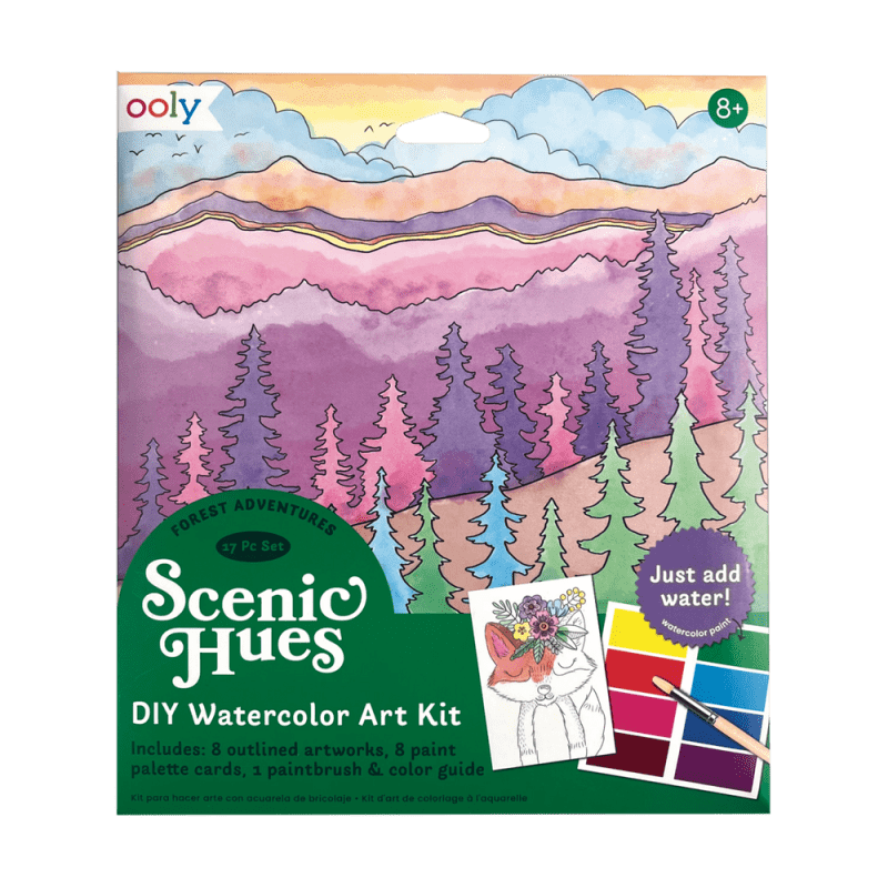 Forest Adventures Scenic Hues DIY Watercolor Art Kit - Odd Nodd Art Supply