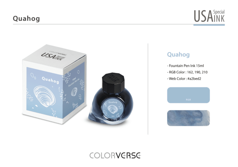 Colorverse USA Special Fountain Pen Ink - Odd Nodd Art Supply Quahog