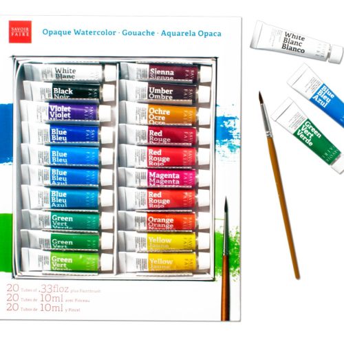 Opaque Watercolor Gouache Sets 20 tubes - Odd Nodd Art Supply