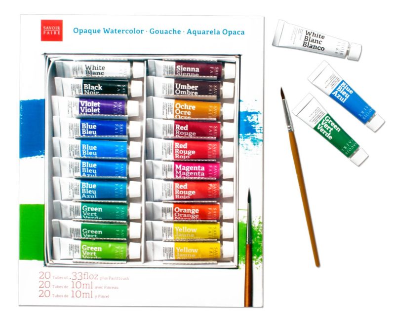 Opaque Watercolor Gouache Sets 20 tubes - Odd Nodd Art Supply