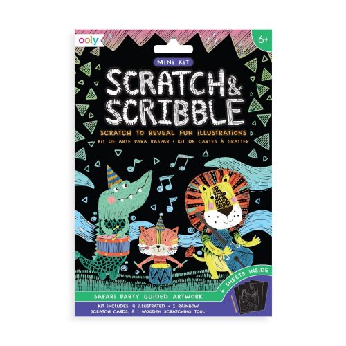 Safari Mini Scratch & Scribble Art Kits - Odd Nodd Art Supply