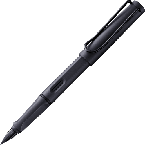 Lamy Steel Black Safari Fountain Pen - Odd Nodd Art Supply