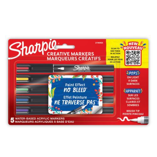 5 Pack Brush Tip Sharpie Creative Markers Sets - Odd Nodd Art Supply