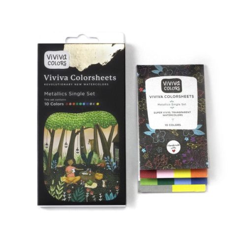 Viviva Colorsheet Watercolor Metallics Single Sets - Odd Nodd Art Supply