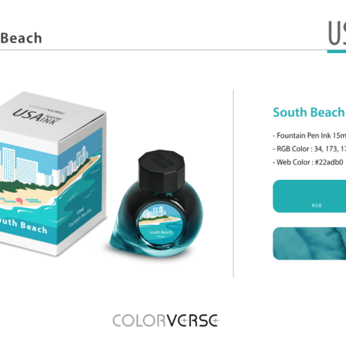 Colorverse USA Special Fountain Pen Ink - Odd Nodd Art Supply  South Beach