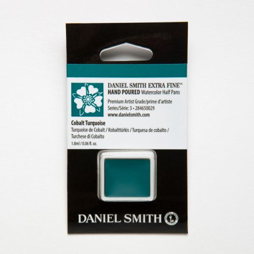 Cobalt Turquoise Extra-Fine Watercolor Half Pans - Odd Nodd Art Supply