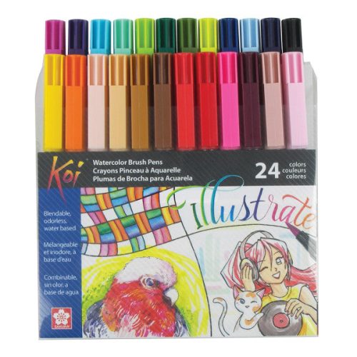 24 Set Koi Coloring Brush Sets - Odd Nodd Art Supply