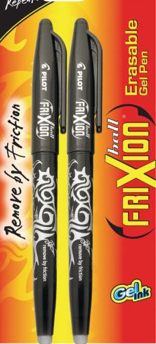 Frixion Ball Erasable Gel Ink Pen Sets 2 Black - Odd Nodd Art Supply