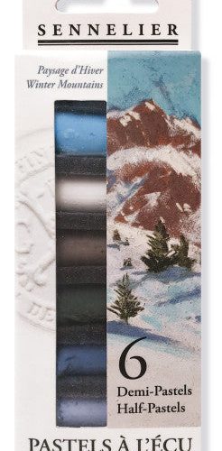 Sennelier Half Stick Soft Pastel Sets 6 Winter Mountain stick set - Odd Nodd Art Supply