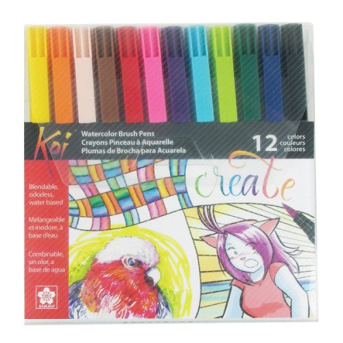 12 Set Koi Coloring Brush Sets - Odd Nodd Art Supply