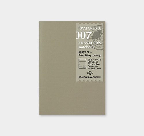 P07 Free Diary Weekly Passport Size Traveler's Company Notebooks and Refills - Odd Nodd Art Supply