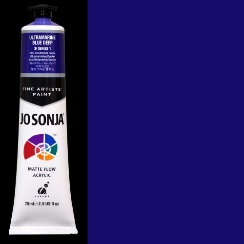 Ultramarine Blue Deep Jo Sonja Matte Flow Acrylic Paint - Odd Nodd Art Supply