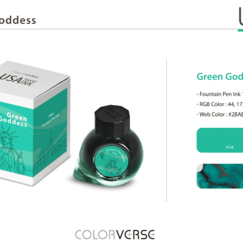 Colorverse USA Special Fountain Pen Ink - Odd Nodd Art Supply Green Goddess