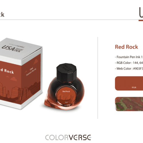 Colorverse USA Special Fountain Pen Ink - Odd Nodd Art Supply  Red Rock