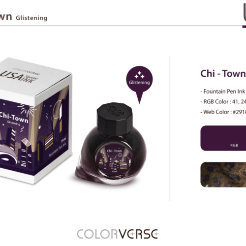 Colorverse USA Special Fountain Pen Ink - Odd Nodd Art Supply Chi Town