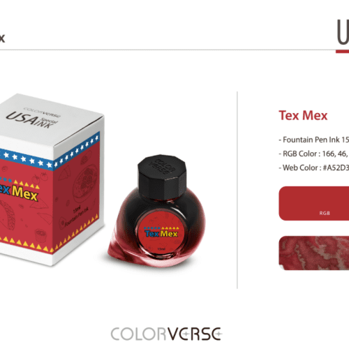 Colorverse USA Special Fountain Pen Ink - Odd Nodd Art Supply  Tex Mex