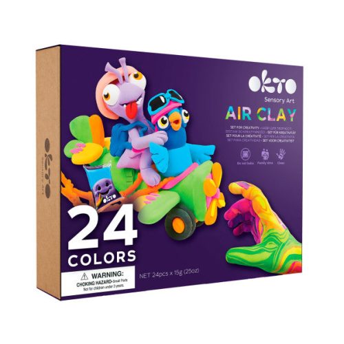 24 Colors Okto Air Clay Creativity Kits - Odd Nodd Art Supply