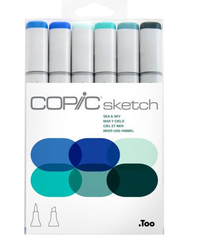 Sea COPIC Sketch Marker Sets - Odd Nodd Art Supply