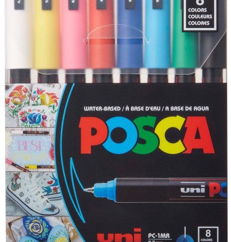 POSCA Acrylic Paint Marker Sets 8 Color 1MR - Odd Nodd Art Supply