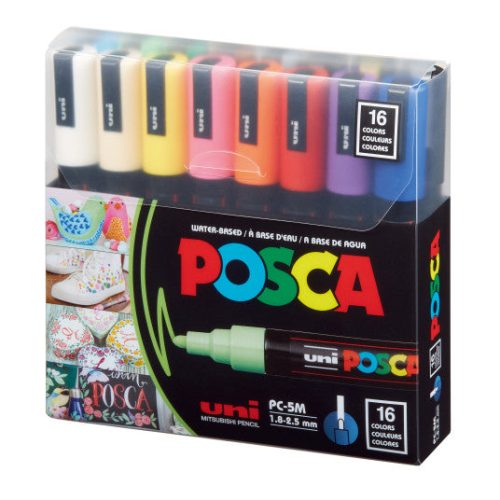 POSCA Acrylic Paint Marker Sets 16 Color 5M - Odd Nodd Art Supply