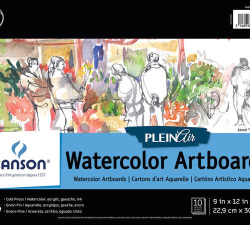 9 x 12 Plein Air Watercolor Artboard Pads - Odd Nodd Art Supply