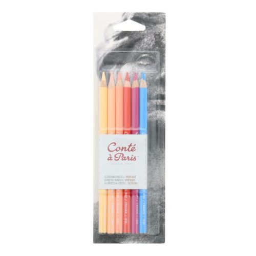 Portrait 6 Color Set Conte Pastel Pencil - Odd Nodd Art Supply